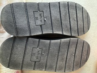 Botas de pelo negras Talla 35
