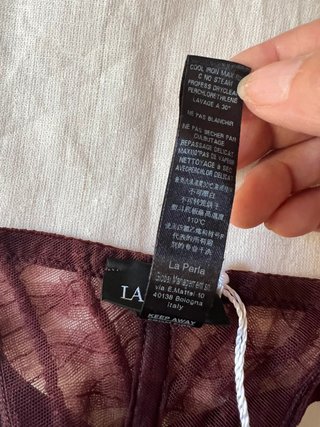La Perla - Thong Briefs - Strappy Sheer Mesh - Burgundy Luxury Lingerie - New With Tags 148€