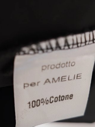 Vestito nero Amelie collo asimmetrico