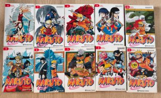 Libros de Naruto desde el número 1 al 9 y libro 11