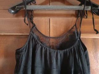 Vestido largo negro Stradivarius