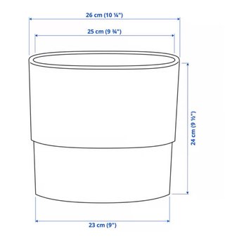5 Macetas de poliuretano gris 24 cm con 5 platos
