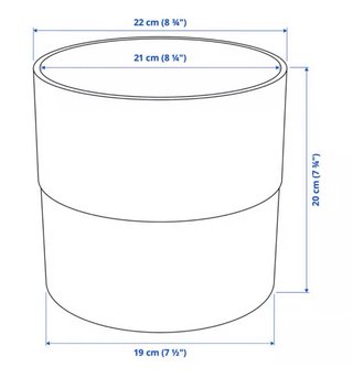 5 Macetas de poliuretano gris 24 cm con 5 platos
