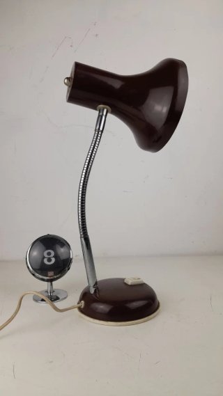 Lampada da scrivania vintage marrone