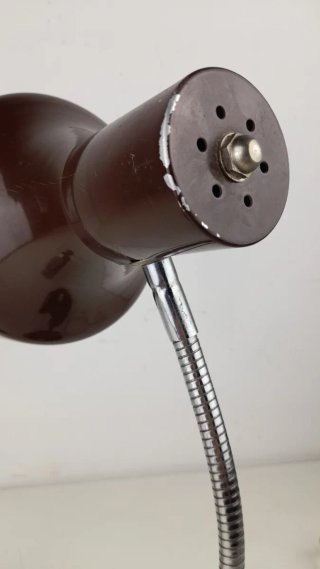 Lampada da scrivania vintage marrone