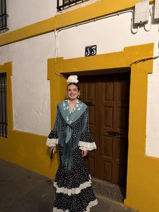 Traje Flamenca Lunares Tira Bordada