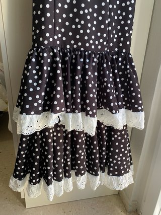 Traje Flamenca Lunares Tira Bordada