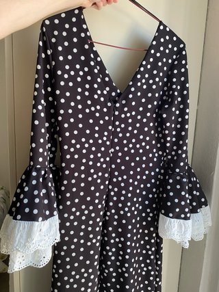 Traje Flamenca Lunares Tira Bordada