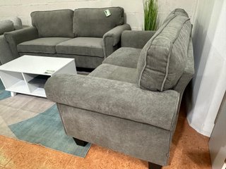 Sofá 3+2 plazas gris tela