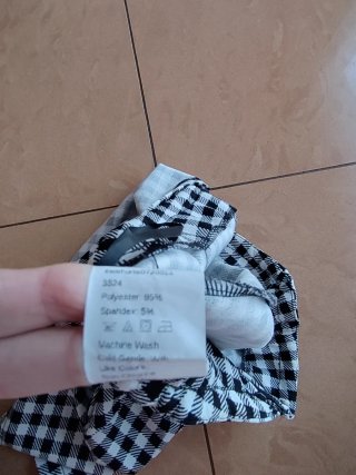 Falda pantalón cuadros blanco y negro