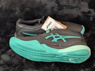 ASICS Bambas Negras y Turquesa