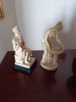 Pareja Figuras Decorativas Antiguas