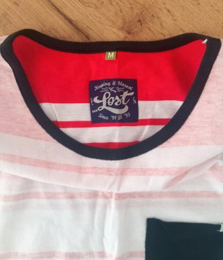 Camiseta tirantes Lost Talla M Rayas Rojas