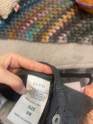 Pantalón Guess Mujer Brillante Gris Talla X
