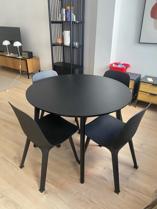 Mesa redonda Ikea LISABO negra