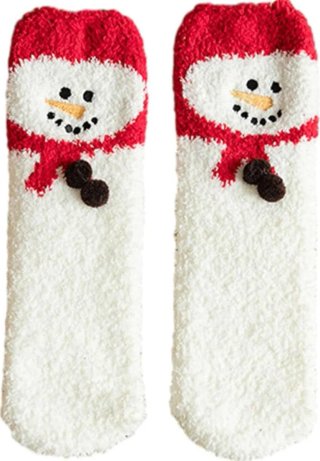 Calcetines Navideños Muñeco Nieve Talla Única