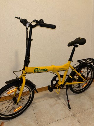 Bicicleta Amarilla Plegable Nueva