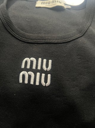 Conjunto Miu Miu Top y Short Negro Talla M