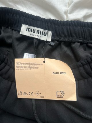 Conjunto Miu Miu Top y Short Negro Talla M
