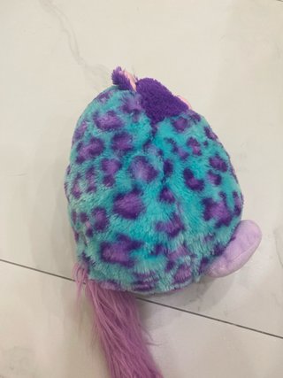 Peluche gato morado y turquesa