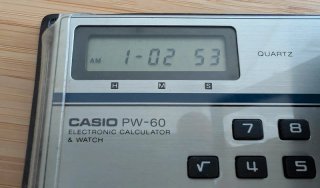 Calculadora Reloj Vintage Casio PW-60 - 1982