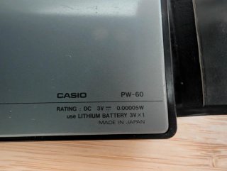 Calculadora Reloj Vintage Casio PW-60 - 1982