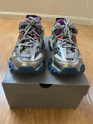 Zapatillas Balenciaga Runner Hombre Plata Morado