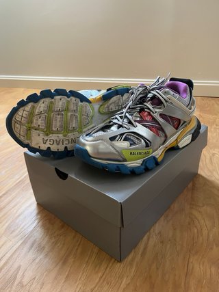 Zapatillas Balenciaga Runner Hombre Plata Morado