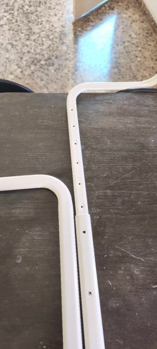 Par de percheros extensibles de pared Ikea blanco