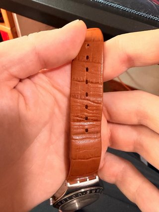 Swatch Irony Vintage con cinturino in pelle marrone