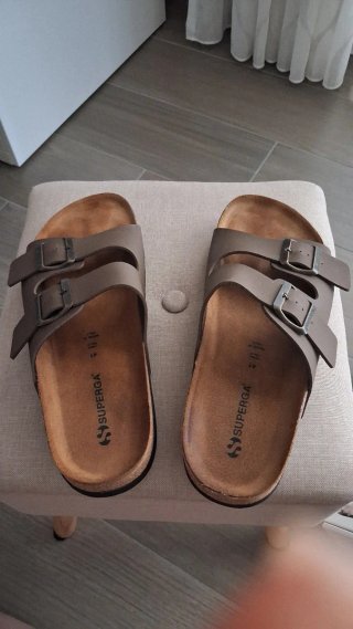 Superga Sandali Marroni Doppia Fibbia Tg 41