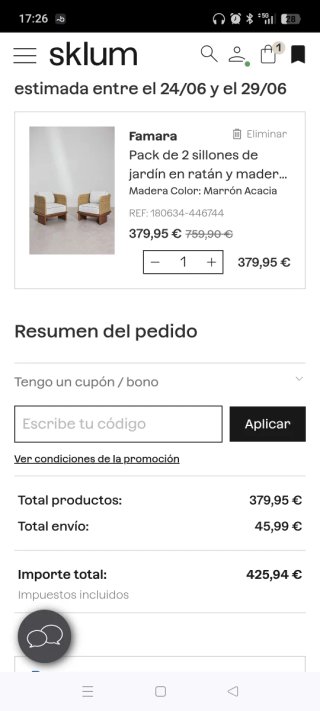 Pack 2 Sillones Ratán Famara SKLUM