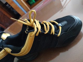 Zapatos de baile negros y dorados talla 40