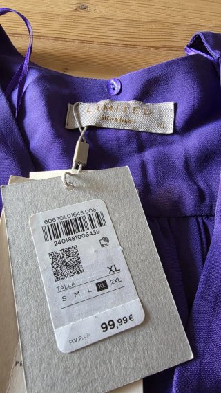 Blusa satinada morada El Corte Inglés Limited Coll