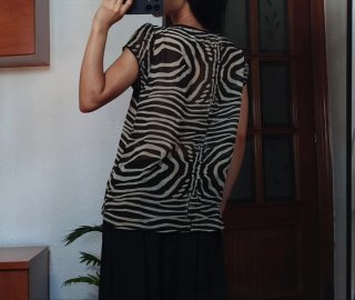 Blusa bohemia estampado cebra