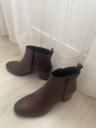 Botines marrones de piel, 40, no se la marca