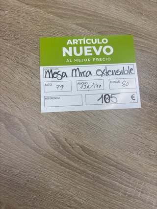 Mesa extensible madera