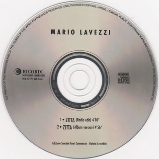 CD Zitta Mario Lavezzi Promo 1997 Ricordi