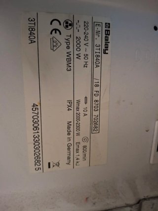Lavadora integrable Balay Eurowasher T1840