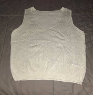 Chaleco punto crema vintage nuevo a estrenar
