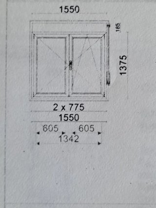 Ventana aluminio blanca