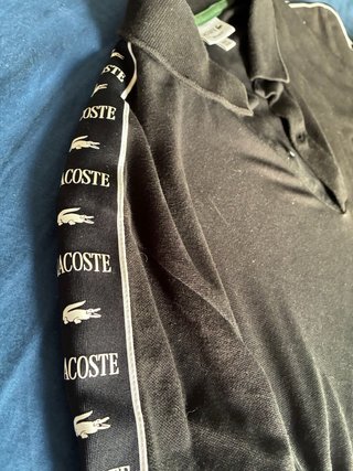 Polo Lacoste Negro Talla M