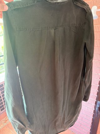 Vestido verde militar Zara