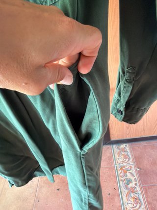 Vestido verde militar Zara