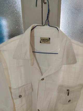 Camisa Ibicenca Blanca ANDRIO de hombre.