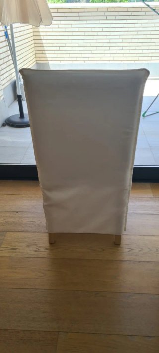 Sillas de comedor blancas (4 unidades) con funda