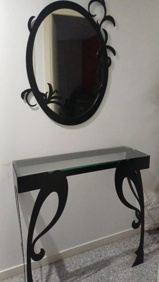 Conjunto recibidor consola + espejo