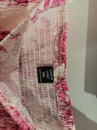 Vestido largo estampado floral XL