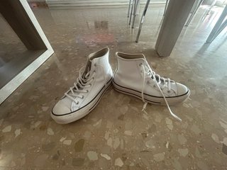 Converse All Star Piel Blancas