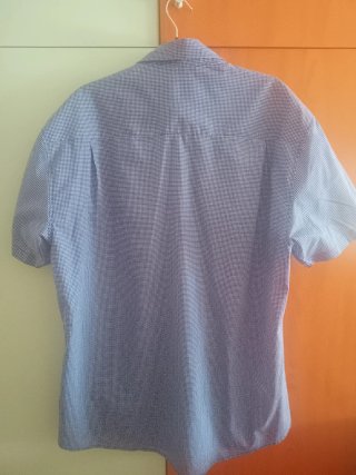 Camisa Portonova Cuadros Azul Talla XL